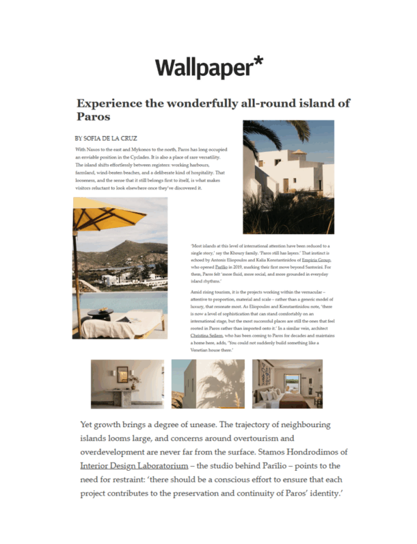 Wallpaper Magazine Parilio & Empiria